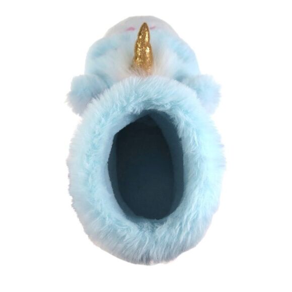 Baby Toddler Fuzzy Soft Comfy Unicorn Slippers Shoes Size 6 - Picture 4 of 4
